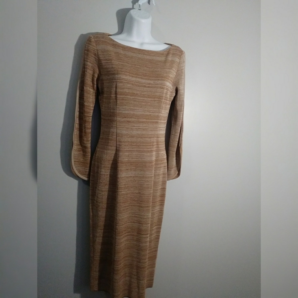 Misook boat neck Midi Shift dress sz XS EUC